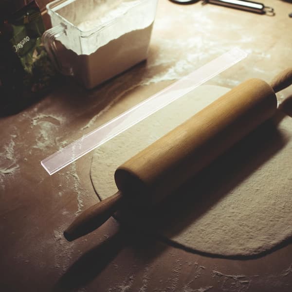 2 stk akryl bakeruller for måleverktøy for deigtykkelse