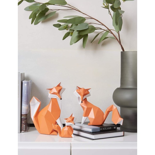 Kettu hahmo koristeellinen hahmo Fox veistos taide hartsi eläin lahja 20 cm