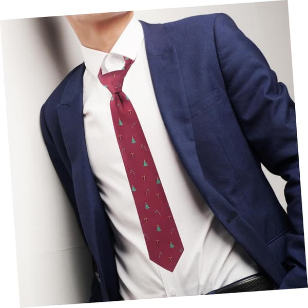 Juletre-slips for menn, polyester-slips med juledesign for julebord og festlige anledninger