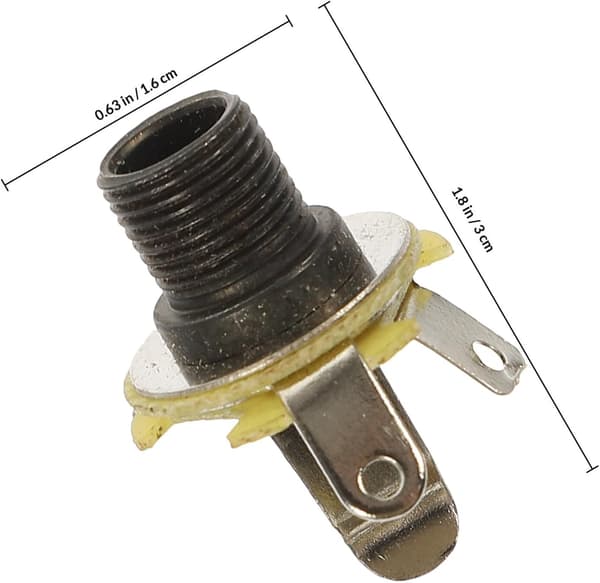2 st gitarrjackbyte 6.35 gitarrinputjack metallinstrumenttillbehör