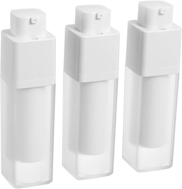 30 ml matterede firkantede rejseflasker 3 stk. tomme plastlotionflasker til