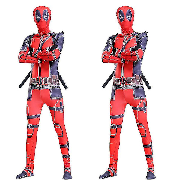Kostym för Vuxen Jumpsuit Mask X-rygg Bälte Outfit Set M