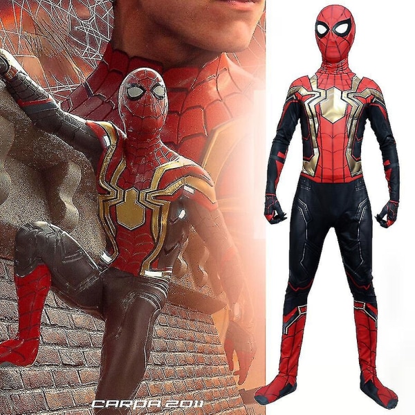 Spider-man: No Way Home Jumpsuit Zentai Bodysuit Børn Drenge Fancy Up Performance kostume 6-7 Years