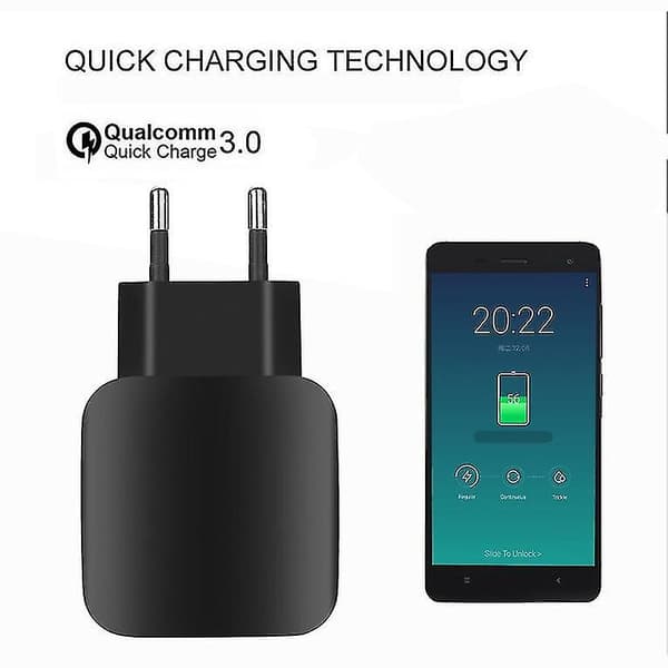 Universal Hurtigoplader Qc 3.0 Hjemrejseadapter