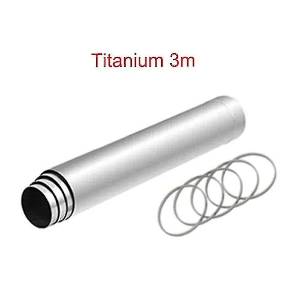 Titanium Pipetilbehør Teltovn Pipe 2.5|3M Teltovn Perspektiv Sidepanel Pipehette Campingtilbehør Bærbar Matlaging Titanium -3m