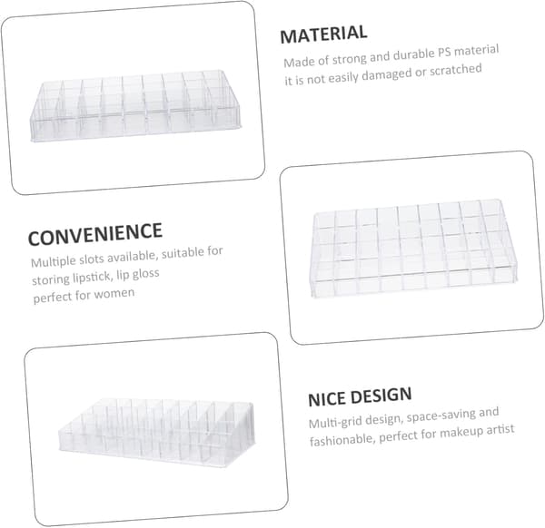 Læbestift Opbevaringsboks Læbestift Organizer til Skrivebord Badeværelse Bordplade Organizer Makeup Organizer