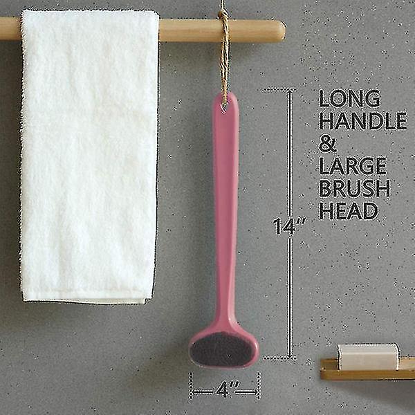 1 stk Bath Body Brush med behagelige børster Langt håndtak, ryggbørste - Forbedre hudens helse og skjønnhet Våt