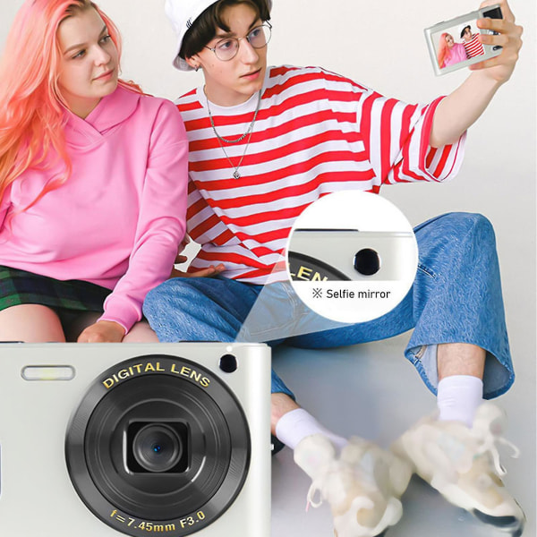 Digitalkamera 18mp 2,7 tum LCD-skärm 8x Digital Zoom FHD 1080p Digitalkamera Liten kamera för tonåringar studenter pojkar flickor seniorer