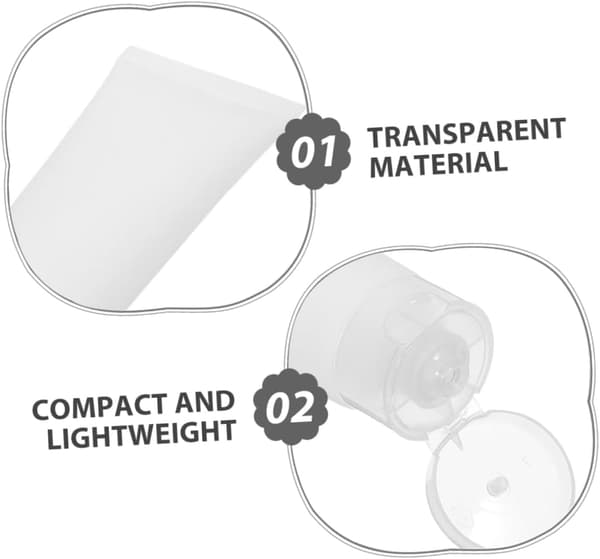 50 st små reseflaskor 50 ml påfyllningsbara plasttuber med snäpplock
