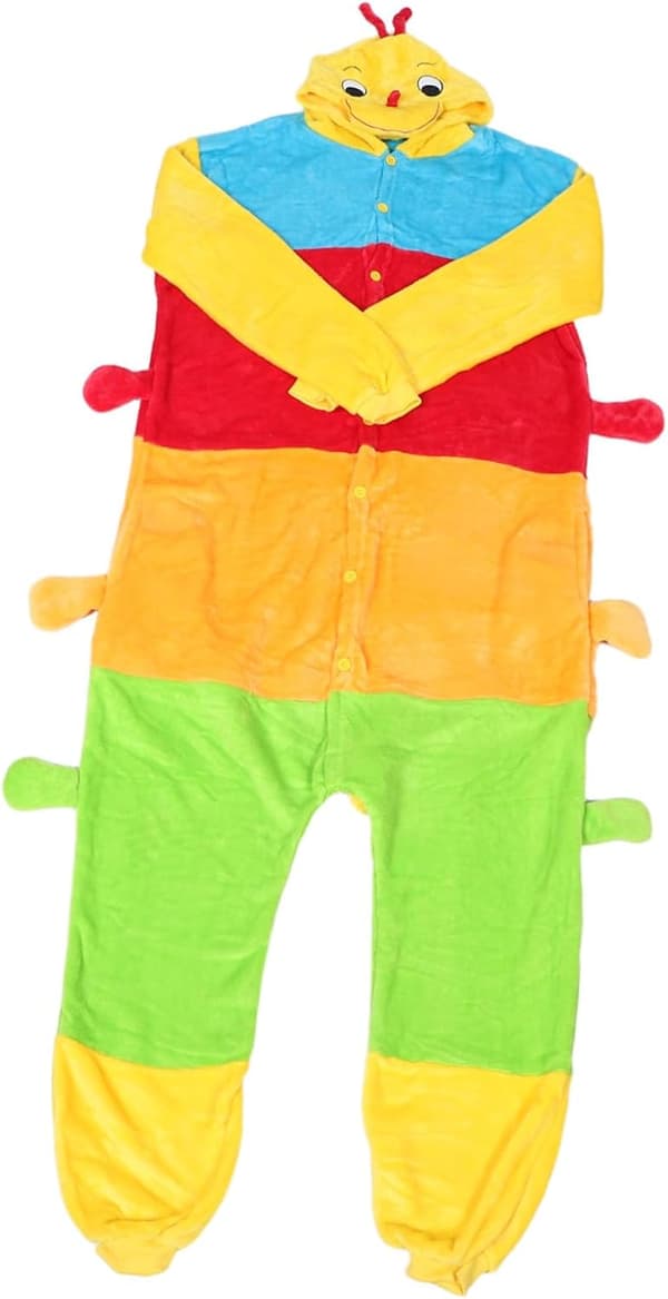 Larv-onesie-pyjamas Mysig flanell Mjuka djursovkläder