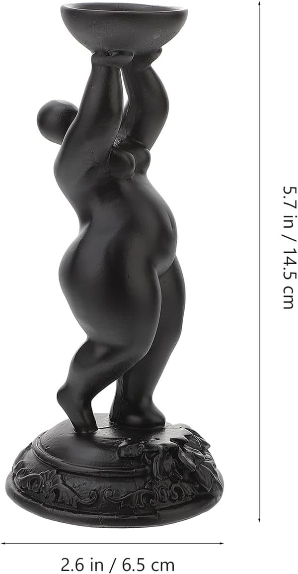 Elegant harpiks skjønnhetsstatue med unik form krystallkule oppbevaringsbase multifunksjonell