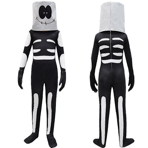 Friday Funkin Kostyme Barn Skid Jumpsuit Bodysuit Hodedeksel Hansker Sett Fancy Up 3d 9-10 Years