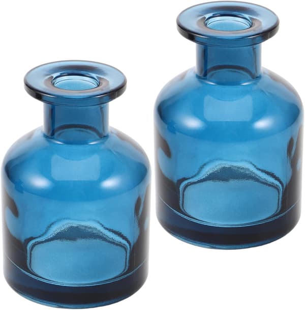 2 st påfyllningsbara aromdiffusorflaskor i glas, tom behållare för doftpinnar, eterisk olja och parfym