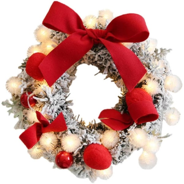 Christmas Wreath Pre-lit juledekorasjoner inngangsdør