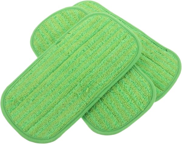 3-pack återanvändbara moppdukar för trägolv, tvättbara mikrofibermoppdynor