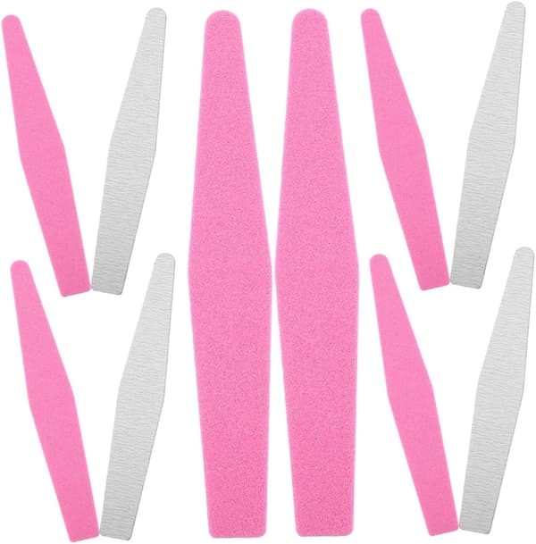 20 stk. bærbare dobbeltsidede neglefile svamp neglebuffere til manicure