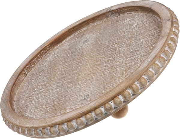 Träbricka Cirkulär Träbricka Vintage Rustik Rund Trämaterial Bordsdekoration