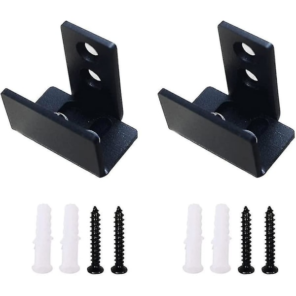 Indvendig Skydedør 2 Dele Skydedørsguide Bund Vægmonteret Hardware Gulvguide Dobbelt Sl