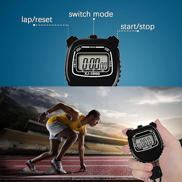 Digital Stopur Timer Sports Stopur, enkel betjening, let at få
