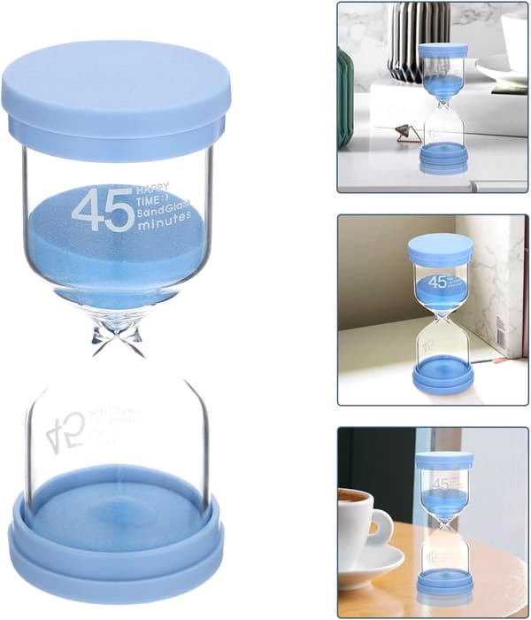 Husholdningssandtimer Delikat sandtimer Glass skrivebordsdekorasjon for bursdager og pynt