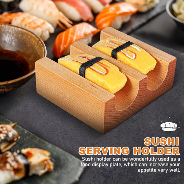 Sushi-ställ i trä, U-format, 2-fack, med vackert utseende