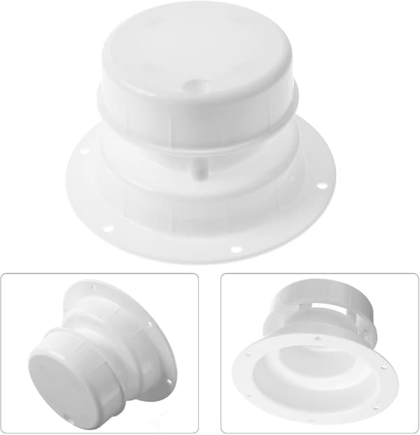 Byte av avluftningslock för husbilsavlopp, avloppsventilskydd för husbilstaklock i vit plast