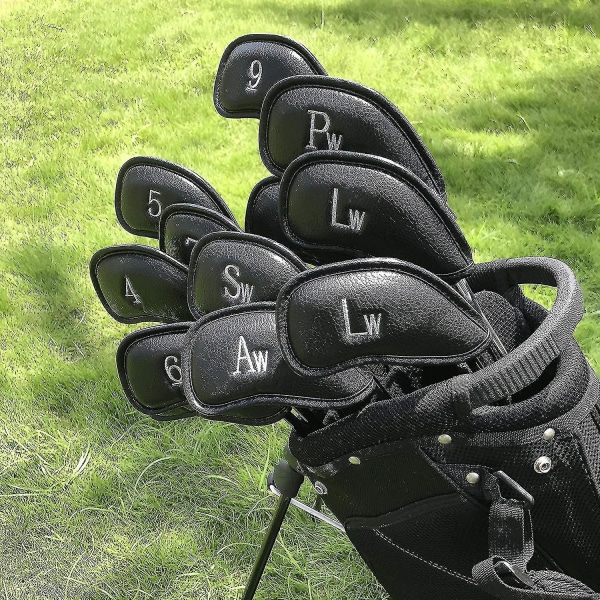 12 st Läder Golf Irons Head Covers Set Head Covers Passar alla märken Callaway