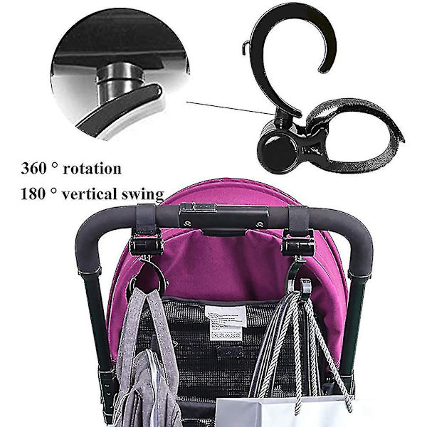 Vognkroker - Baby Universal Kroker 2 Stykker - Multifunksjonell Ny Veskeholder