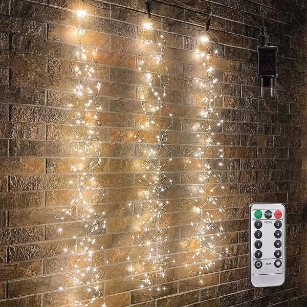Starry String Lights Christmas 600leds Copper Waterfall Light