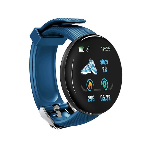 Smart Watch Armband Utomhussport Student Pulsmätare Steg Present Blue