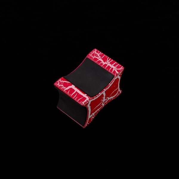 Röd gitarrhalsstödskudde med sprickdesign, syntetiskt material akustisk gitarrstödverktyg