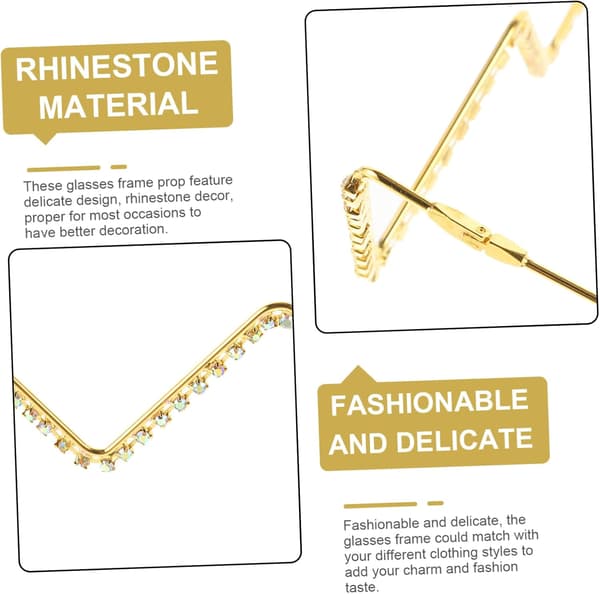 Glitrende Rhinestone Brilleindfatning til Kvinder Dekorativ Brilleindfatning