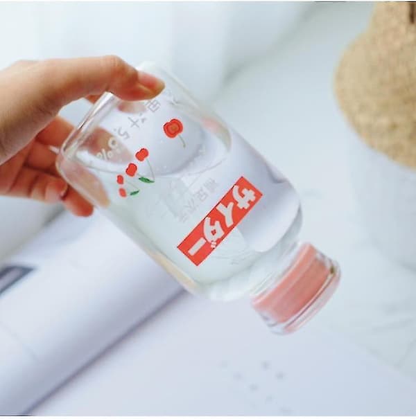 450 ml Silikonilasipullot Vedenpullo Olki Kupit