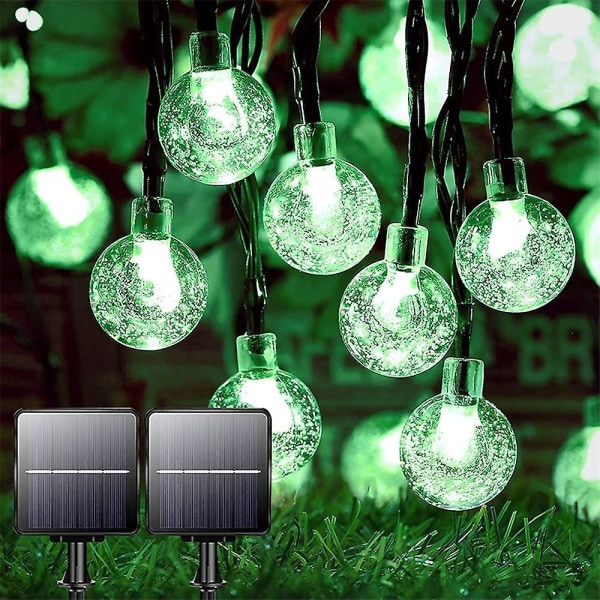 2 Pak Krystal Globe Solcelle-Lysstreng Udendørs 10m 100leds