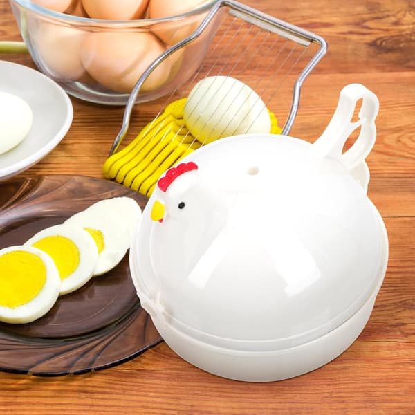 2 stk. eggdamper damp egg-enhet mikrobølgeovn tidsbesparende kompakt lettvektsdesign