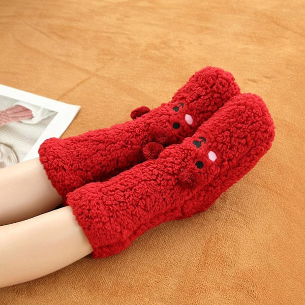 Plush Golvsockor, färgglada Fuzzy Sockor för Kvinnor | Sockor för Kallt Väder