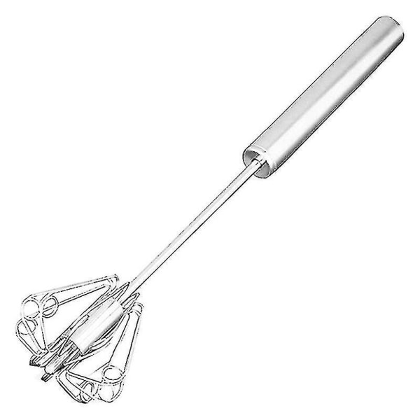 Halvautomatisk Visp Äggvisp Självrotation Rostfritt Stål Visp Handmixer