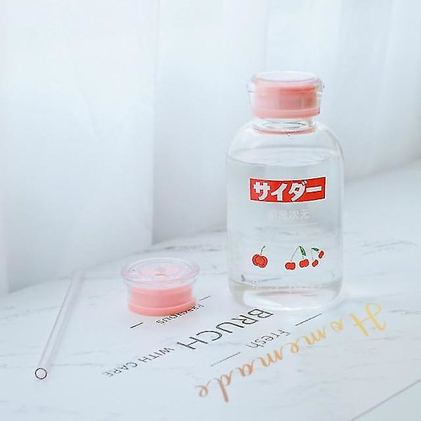 450 ml Silikonilasipullot Vedenpullo Olki Kupit