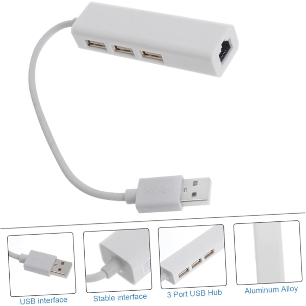 1 st USB-omvandlare Hub Nätverksport USB-datoradapter
