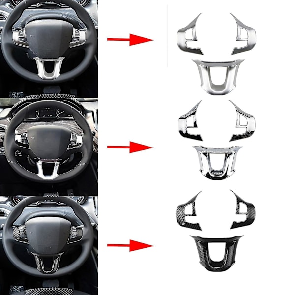 3-pack Bilrattstyre Dekorationsskydd Trim Dekal Passar För 2008 208 308 2014-2018 Ljus Silver (haoyi)-yuhao