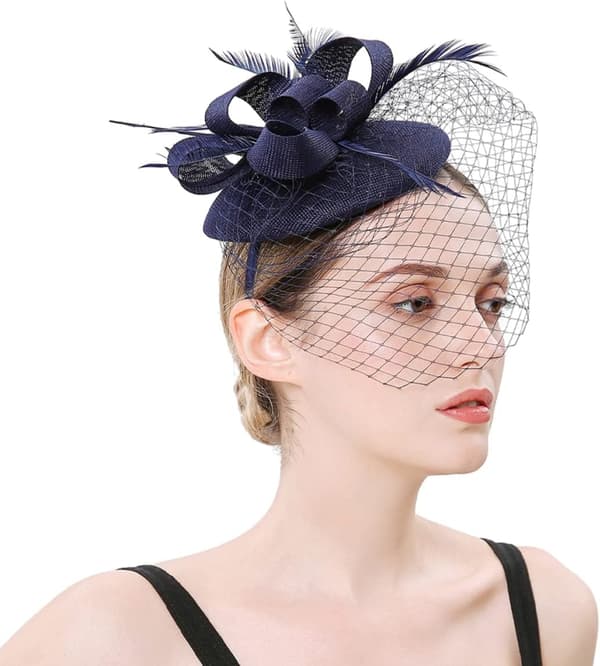 Dame Teaparty Hode Slør Fascinator Pannebånd Elegant Mesh Hatt