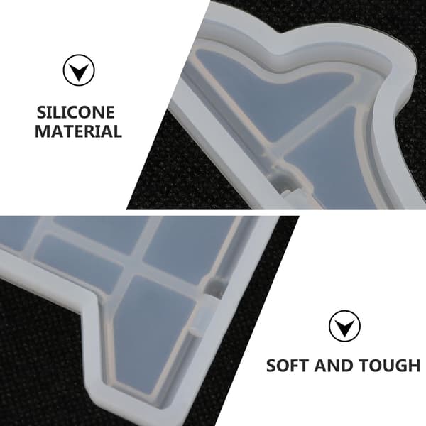 2 stk store DIY krystall epoxy silikonform display stativformer 25x18x1,5 cm