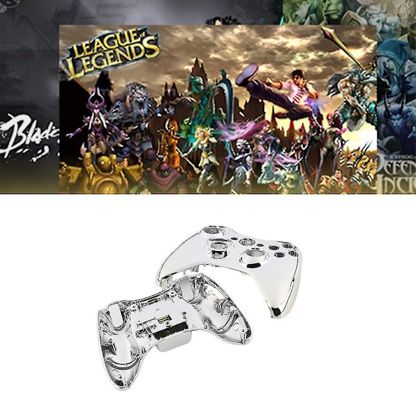Chrome Sølv Modifisert Skall Gullknapper Xbox 360