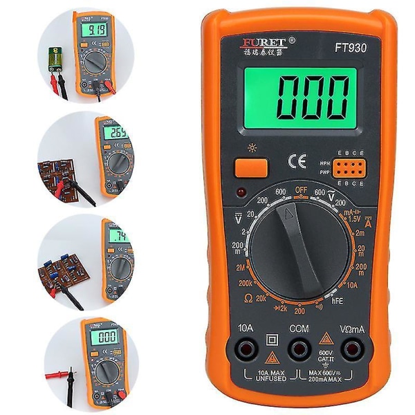 LCD Digital Multimeter Voltmeter Ammeter Ohmmeter