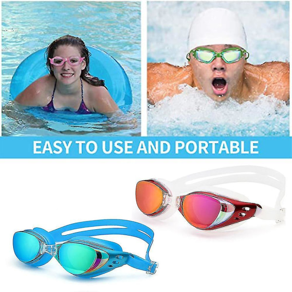 Svømmebriller med overgang, anti-dugg linser, for menn og kvinner Niuniu