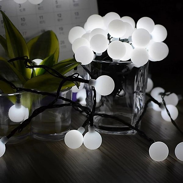 Solcellsdrivna Utomhus String Lights Vattentäta Matta Glödlampor 8 Ljuslägen
