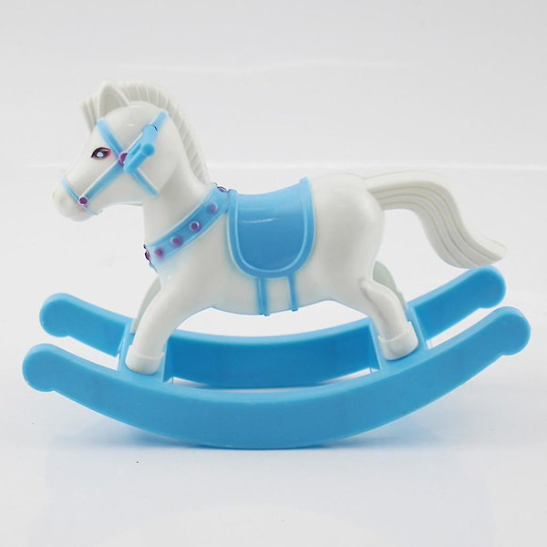 Miniatyr Gunghäst Modell Giftfri Plast Dekoration Leklåts För Lekhus