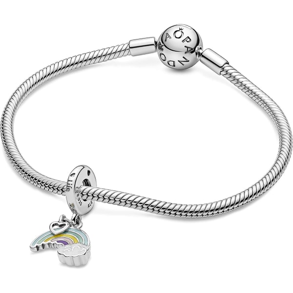 Kvinders Lmell Silver Rainbow Of Dangle Charm til Lmell Armbånd