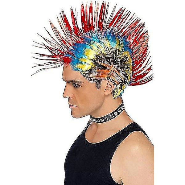 80'er Street Punk Paryk, Mohawk, Multifarvet