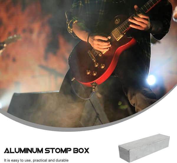 Stomp Box Case Aluminium Stomp Box Guitar Pedal Kabinet Sølv Robust Erstatning Praktisk til Guitar Effekter